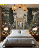 วอลเปเปอร์พิมพ์ภาพวิว สวนยุโรปสุดคลาสสิกเหนือเวลา