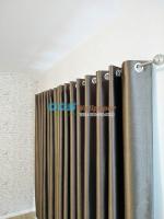 ผลงานติดตั้งผ้าม่านทึบ สีน้ำตาลทอง ย่านสวนหลวง