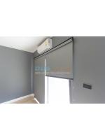 ผลงานติดม่านม้วน สีเทาอ่อน หมู่บ้านกลางเมือง ซอยอ่อนนุช ถนนสุขุมวิท 77