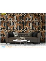 วอลเปเปอร์พิมพ์ลายเสือพื้นหลังลายเส้น ตกแต่งห้องนั่งเล่น ราคาไม่แพง สไตล์โมเดิร์น สุดหรู