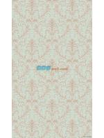 JCOE15-02 ลายหลุยส์ สีน้ำตาลครีม พื้นหลังสีเขียว