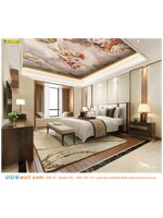 ภาพแคนวาส พิมพ์ลายสไตล์ภาพวาดกรีกโบราณ โทนสีครีมเหมาะกับห้องนอนที่อบอุ่น