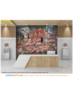 ร้านรับ ปริ้นวอลเปเปอร์ ตกแต่งมุมต้อนรับลูกค้าสไตล์ไทย ด้วยวอลเปเปอร์สั่งพิมพ์ประเพณีไทย สร้างความประทับใจแต่แรกเจอ