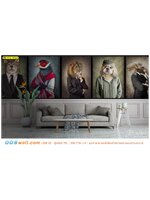 ร้านรับผลิต ภาพพิมพ์วอลเปเปอร์ ทำรูปติดผนังห้องนั่งเล่นลายวัยรุ่น ภาพวาดเเบบตัวคนหัวเป็นสัตว์ ทั้งยังตกเเต่งห้องให้ดูน่าสนใจขึ้น