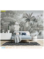 ภาพศิลปะ ผ้าCanvas ติดห้องนอน เลือกใช้ภาพวาดลายสวนป่าสไตล์ยุโรปโทนสีเย็น ที่อบอุ่น