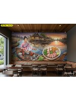 : ภาพติดผนังลายก๋วยเตี๋ยวเรือ เพิ่มความน่าอร่อยให้ร้านคุณ