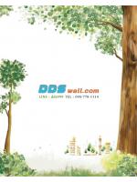 PRINT17-93 ภาพพิมพ์ ลายการ์ตูนรูปต้นไม้ใหญ่