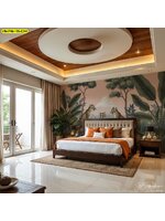 รับพิมพ์วอลเปเปอร์ภาพครอบครัวเสือดาว ดีไซน์แห่งความอบอุ่น