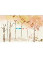 PRINT17-66 ภาพพิมพ์ ลายการ์ตูนรูปป่า