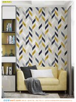 ภาพศิลปะ ผ้าCanvas พิมพ์ลายโมเดิร์นกับโซฟาสีเหลืองตัวเก่ง เพียงเท่านี้ก็ได้มุมนั่งเล่นสุดชิว