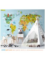 ผลิต wallpaper ภาพคมชัด ให้น่าจดจำ ตกแต่งห้องเด็กเล่น เสริมสร้างจินตนาการให้ลูกน้อยของคุณด้วยเเผนที่สัตว์โลก น่ารัก สดใส