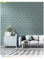 ตัวอย่างภาพวิว ภาพศิลปะ ลายกราฟฟิก ตกแต่งมุมพักผ่อน เน้นสีฟ้า ดูมีสีสันสบายตา ไม่ฉูดฉาด ทำให้ห้องสว่างขี้น