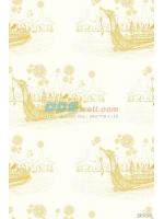 JLIE12-02 วอลเปเปอร์ติดผนัง ลายเรือสุพรรณหงส์ สีขาว