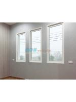 ตัวอย่างผลงานติดตั้งวอลเปเปอร์ติดผนัง ลวดลายหลุยส์ สวยๆ ที่หมู่บ้าน Golden Town ย่านกิ่งแก้ว