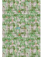 JLOT12-78 ลายกำแพงดอกไม้ สีเขียวอ่อน