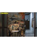 วอลเปเปอร์สั่งผลิต ภาพวาดตลาดโบราณ ออกแบบ สร้างชีวิตชีวาให้ผนังแคบ ๆ ตกแต่งภายใน สไตล์วินเทจร่วมสมัย