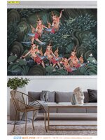 ภาพวิว ภาพศิลปะ ผ้าแคนวาส แต่งบ้าน ลายกินรีสวยๆ ที่แสดงถึงความเป็นไทย