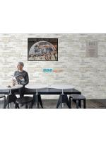 JSTK18-04 ลายก้อนอิฐเล็ก สีครีม