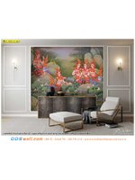 รับสั่งผลิต วอลเปเปอร์พิมพ์ลายกินรี ตกแต่งห้องนั่งเล่น ในบรรยากาศแบบไทยๆ ทำให้บ้านมีความผ่อนคลาย