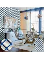 JLOT12-39 ลาย3มิติ สีเทา-น้ำเงิน