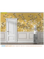 รับสั่งผลิต วอลเปเปอร์พิมพ์ลายกรุผนังลายดอกไม้พื้นสีทอง ตกแต่งผนังบ้าน สไตล์หรูหรา ให้เป็นมุมสวยๆ