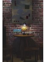 JPOP15-27 ลายอิฐ สีน้ำตาลแดง