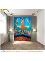 ภาพพิมพ์วอลเปเปอร์ ปรับปรุงห้องพระในราคาไม่แพง ภาพพระพุทธเจ้าเปิดโลกเหตุการณ์สำคัญวันออกพรรษา