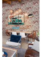 JPOP15-33 ลายอิฐผสมปูนเปลือย สีน้ำตาล