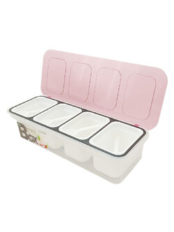กล่องใส่เครื่องปรุงเหลี่ยม4ช่องR-3036