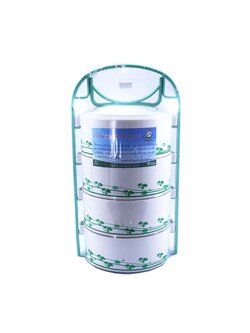 ปิ่นโตเวฟกลม 4ชั้น 14 ซม.