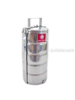 ปิ่นโตสแตนเลส ตราจรวด 14 ซม. 5ชั้น