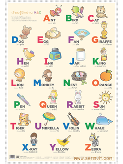 โปสเตอร์ เรียนรู้ฝึกอ่าน ABC