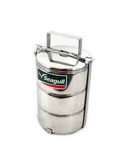 ปิ่นโตสแตนเลส ตรานกนางนวล 14 ซม. 3ชั้น