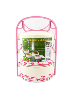 ปิ่นโตเวฟกลม 3ชั้น 14 ซม.