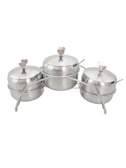 ชุดเครื่องปรุงสแตนเลส 3 ถ้วย PS