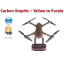 สติกเกอร์แบบ Carbon Graphic สำหรับ DJI Mavic Pro - Yellow to Purple