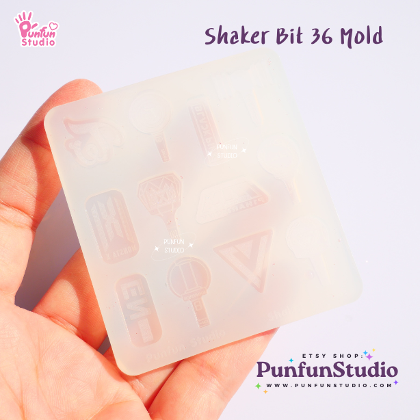 Shaker Bit 36 K-POP Mold / 12 in 1 / Shaker bits mold / Silicone Mold