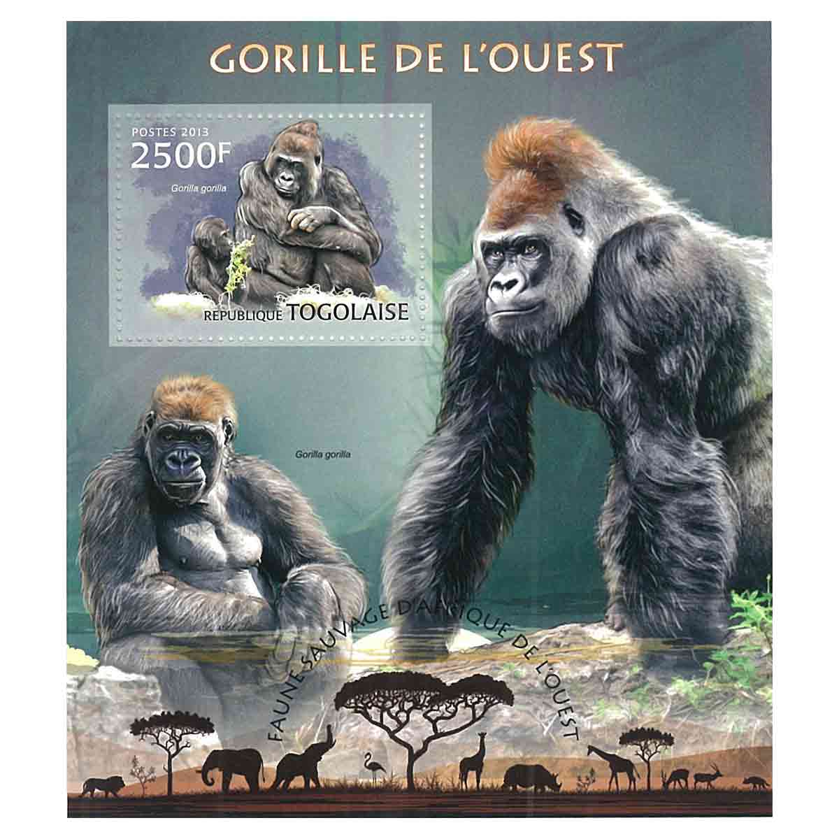 Togo Stamp, 2013 Gorilla, Wildlife, Animals S/S