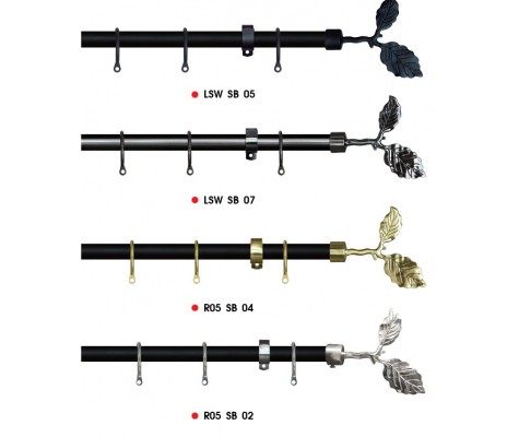 รางประดับม่านสแตนเลส "Titanium Rods Series"