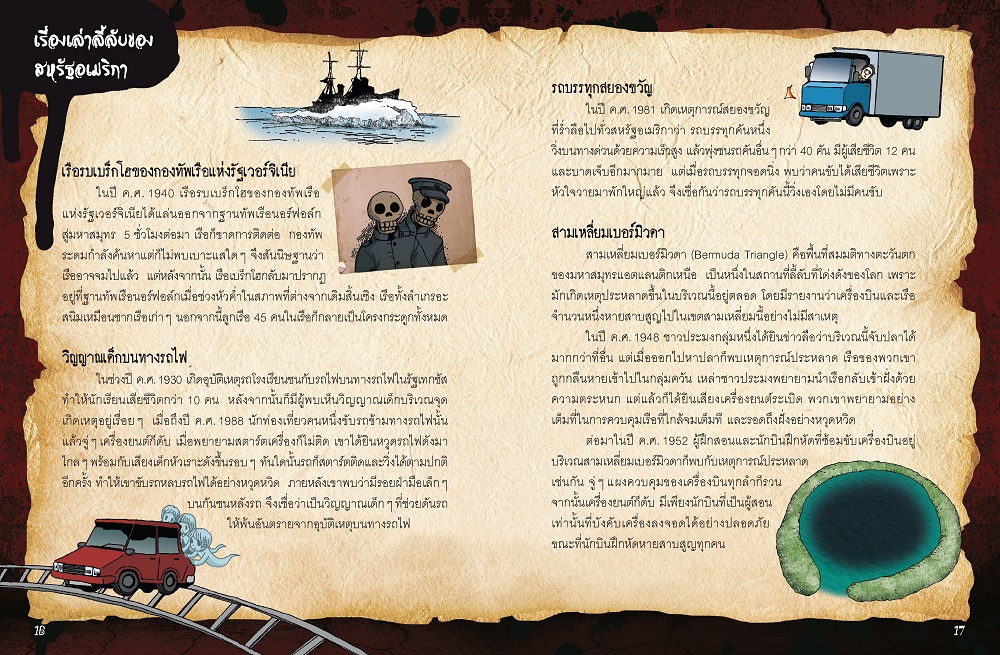 NANMEEBOOKS หนังสือ ผีอเมริกัน (ปกใหม่ 2025) การ์ตูนความรู้ ชุด เรื่องผี ๆ รอบโลก