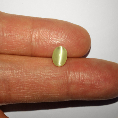 คริสโซเบริลตาแมวหรือไพฑูรย์ (Cat's eye Chrysoberyl) 1.33 กะรัต จากอินเดีย