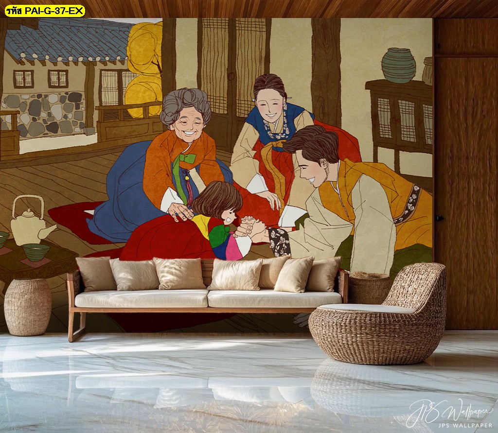 ภาพติดผนังครอบครัวเกาหลี เติมความรักความอบอุ่นให้บ้าน