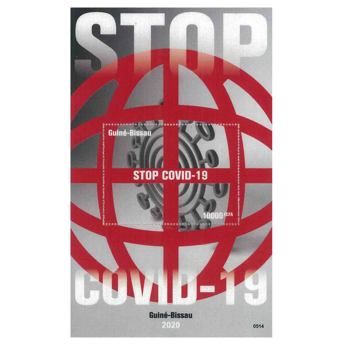 Guinea Bissau Stamp, 2020 Stop - Covid-19 Silk