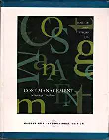 Cost Management : A Strategic emphasis 3ED ISBN 9780071241908