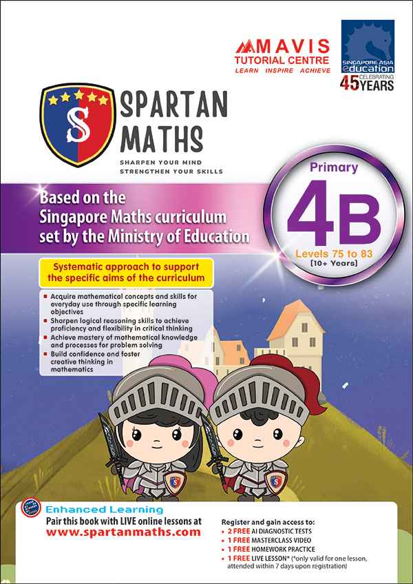 แบบฝึกหัดคณิตศาสตร์ Spartan Maths Primary 4B (Levels 75 to 83)