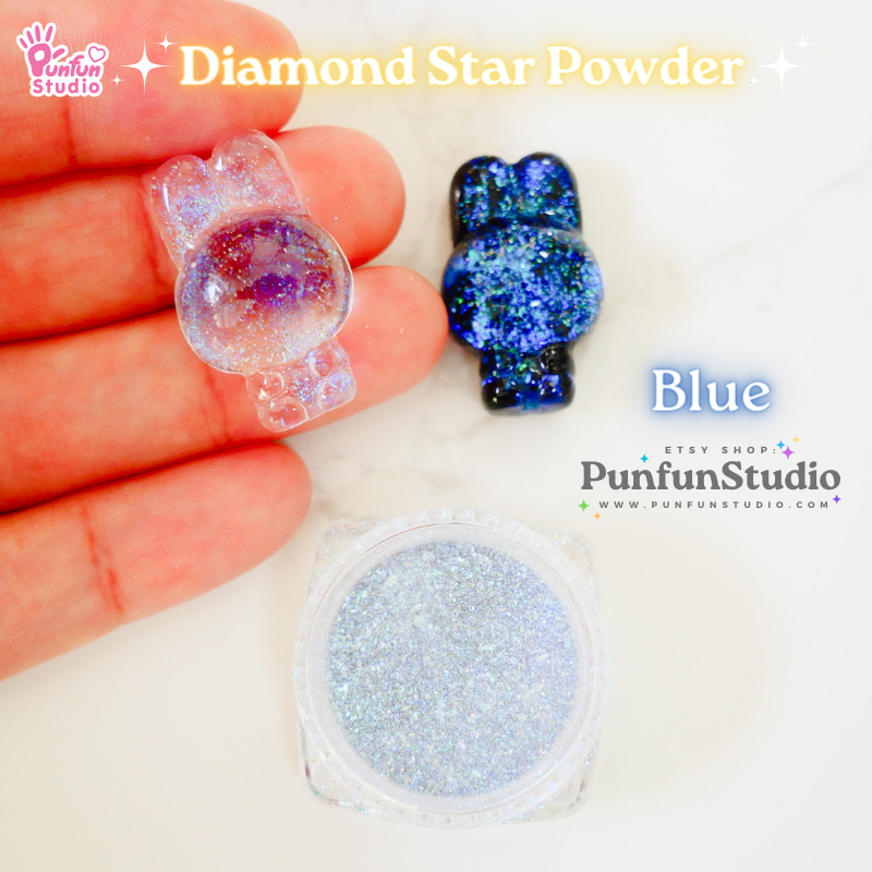 ผงไดมอนวิ้งค์วับ Diamond Star Powder ของตกแต่งงานเรซิ่น
