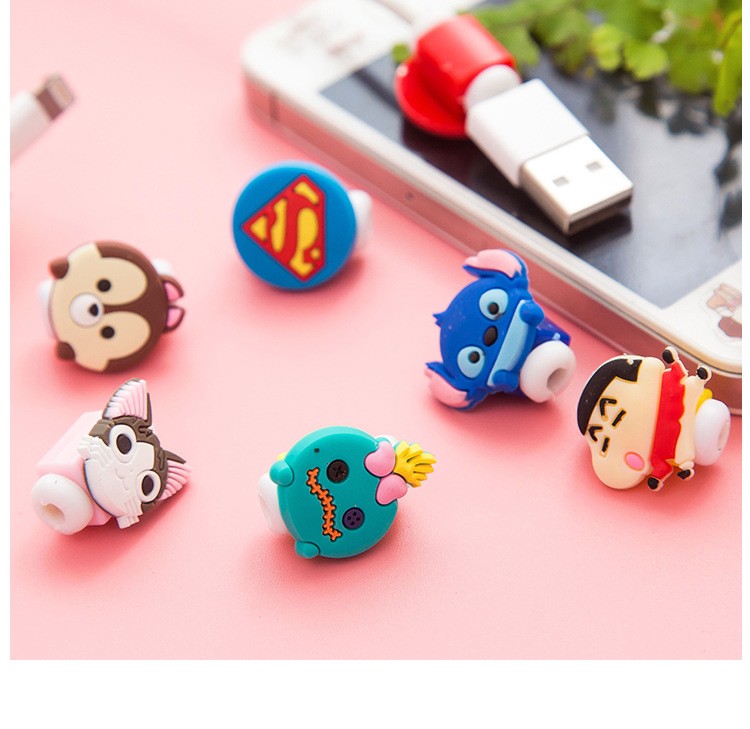 ตัวล็อคถนอมสายชาร์จลายการ์ตูน