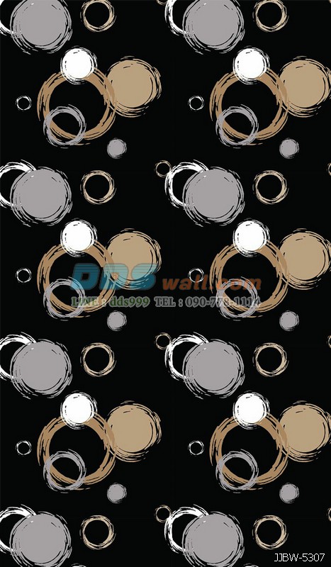JSHR15-36 ลายวงกลมสไตล์โมเดิร์น สีเทาครีม