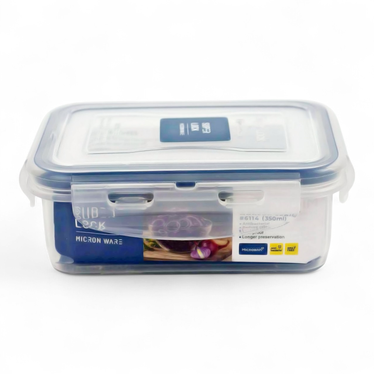 Super Lock กล่องใส่อาหาร ความจุ 350 มล.(10.5*14*5.5ซม.) รุ่น 6114