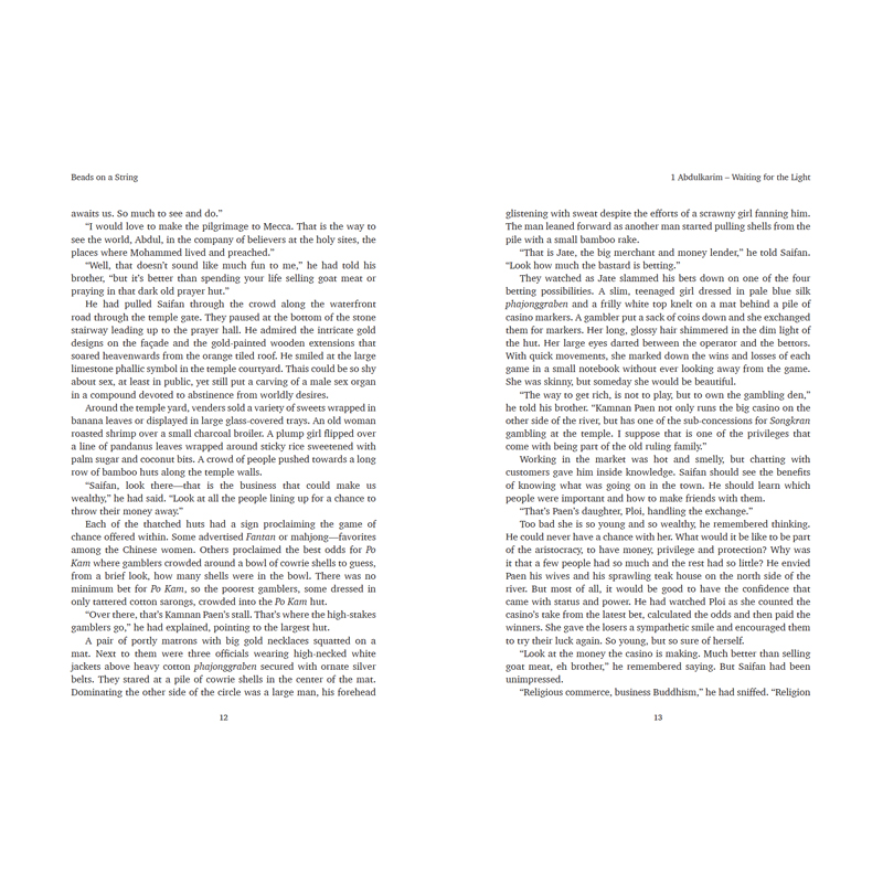 Beads on a String A Novel of Southern Siam